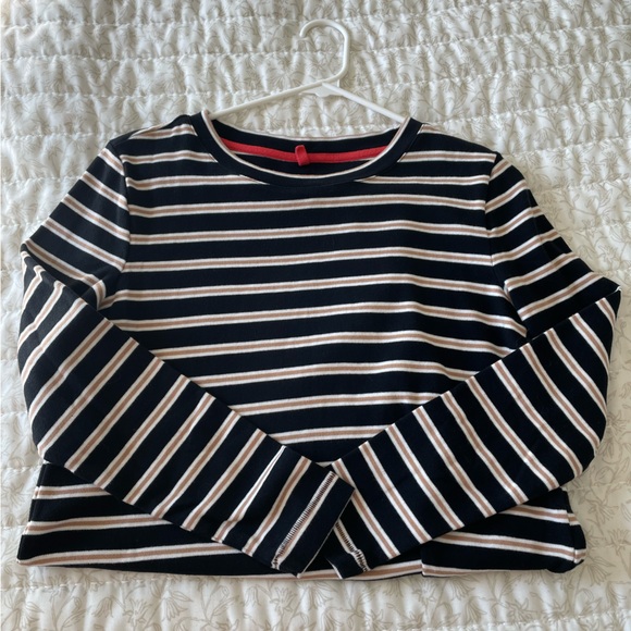 Lou & Grey Mini Striped Long Sleeve Cotton Sweater Dress - Picture 5 of 5